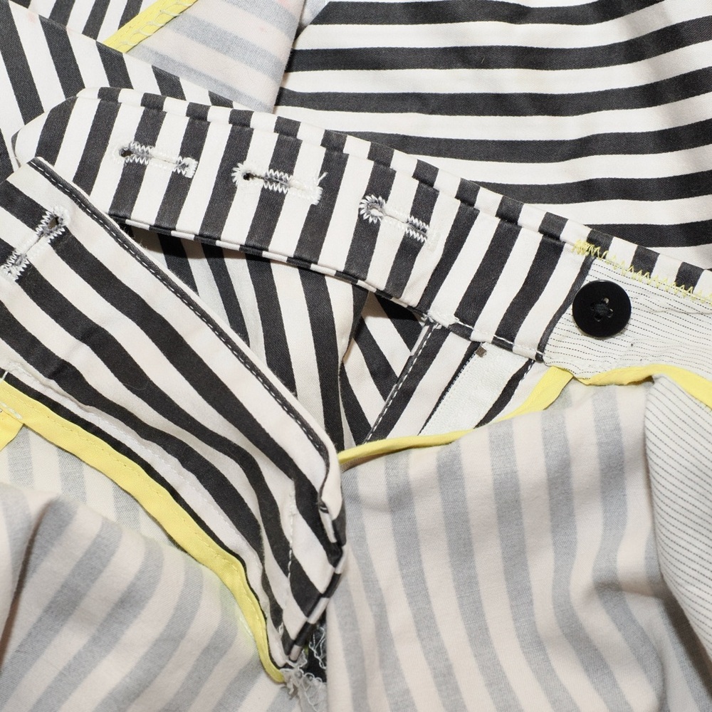 J.Crew Black and White Striped Cotton/Spandex Mini Skirt - Size 8 - Picture 7 of 8